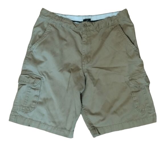 Faded Glory Tan Khaki Cargo Shorts Boys Sz 16H Husky Plus - Picture 1 of 4